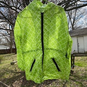 Like Green Wind Breaker Jacket W/ Print